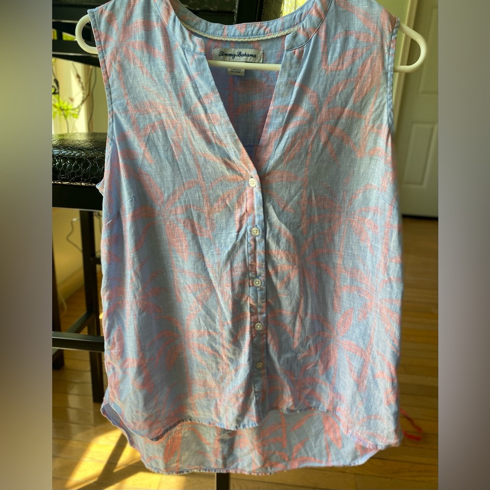 EUC Tommy Bahama Coastalina sleeveless Linen top